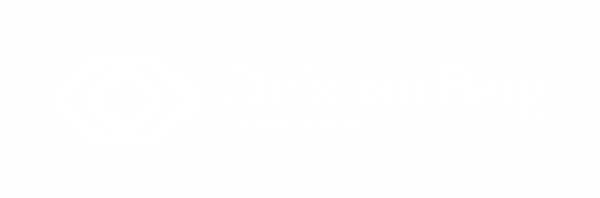 Christian Berg logo i hvid